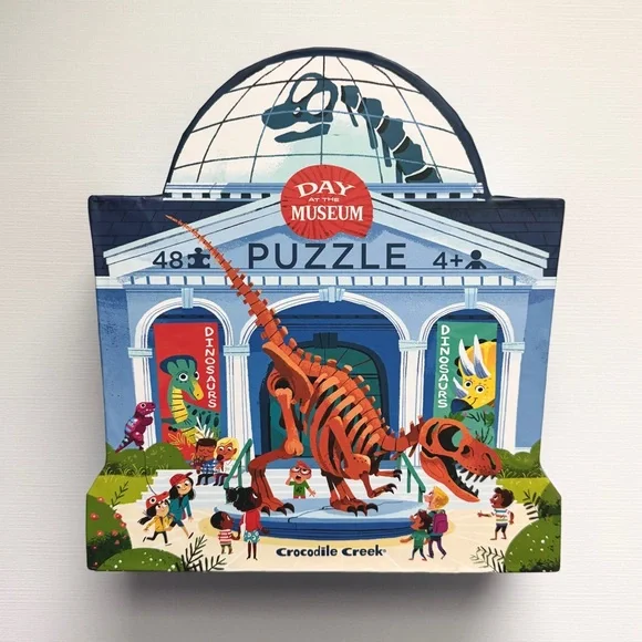 Crocodile Creek “Day at the Museum” Dinosaur Puzzle - 48 pieces - Picture 1 of 5